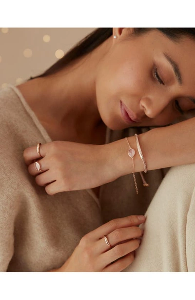 Monica Vinader Womens Gold Linear 18ct Rose Gold-plated Woven Friendship Bracelet In Rose Gold Metallica