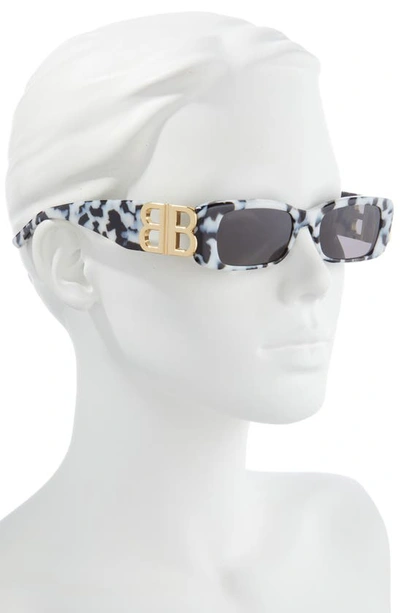 Shop Balenciaga 51mm Rectangular Sunglasses In Havana