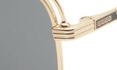 Shop Versace 61mm Rectangular Aviator Sunglasses In Gold