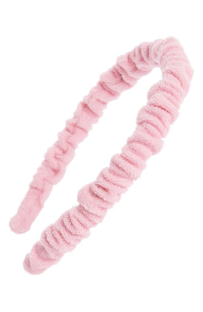 Shop Lele Sadoughi Jessie Terry Cloth Headband In Bubblegum