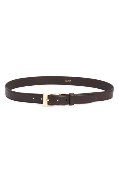 Shop The Row Jewel Leather Belt In Light Brown Shag