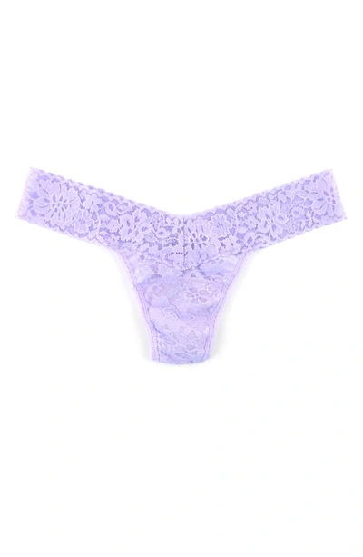 Shop Hanky Panky Daily Lace Low Rise Thong In Lilac Bloom