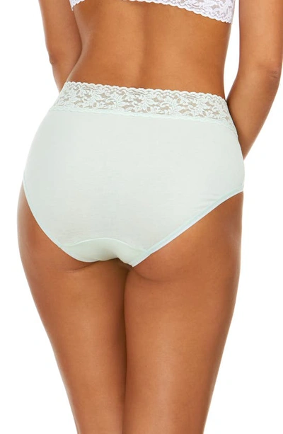 Shop Hanky Panky Cotton French Briefs In Cucumber Green