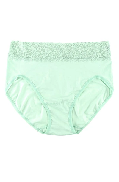Shop Hanky Panky Cotton French Briefs In Cucumber Green