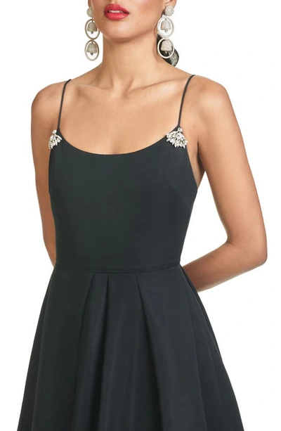 Shop Sachin & Babi Gwen Rhinestone Detail A-line Gown In Black
