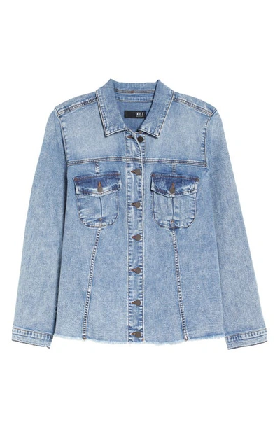 Shop Kut From The Kloth Kara Fray Hem Denim Jacket In Standard