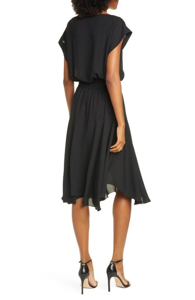 Shop Atm Anthony Thomas Melillo Drawstring Waist Dress In Black