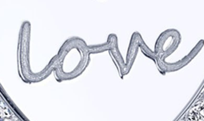 Shop Lafonn Love Heart Simulated Diamond Pendant Necklace In White