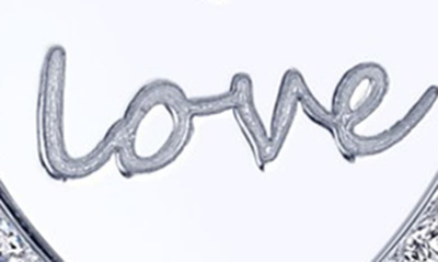 Lafonn Love Heart Simulated Diamond Pendant Necklace In White