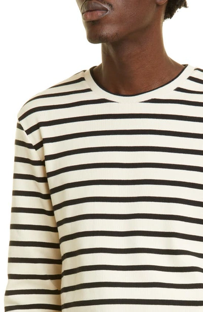 Shop Jil Sander Stripe Long Sleeve T-shirt In 080 - Open Grey