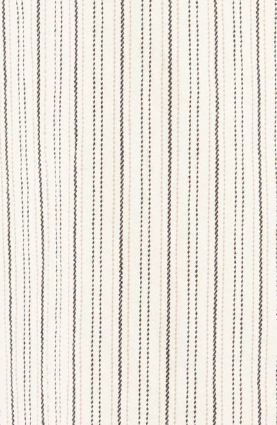 Shop Rebecca Taylor Stripe Stretch Cotton Jacket In Yarn Dye Stripe Ivor