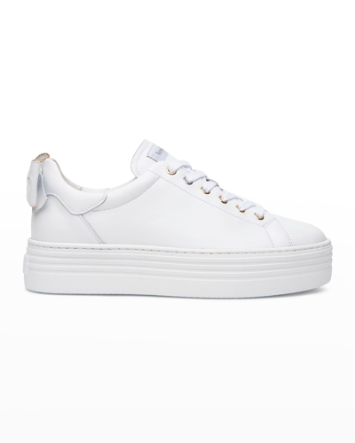 Shop Nerogiardini Skater Sneakers With Bow In White