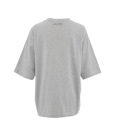 Shop Chiara Ferragni Women's Grey Cotton T-shirt