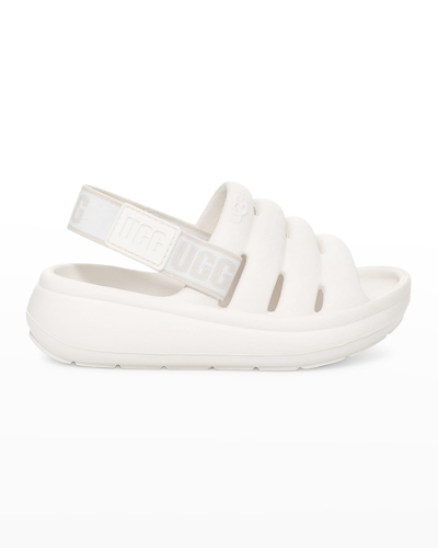 Shop Ugg Kid's Sport Yeah Caged Eva Sandals, Baby/toddlers In Bright White