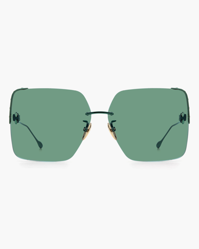 Shop Isabel Marant Square Sunglasses In Green