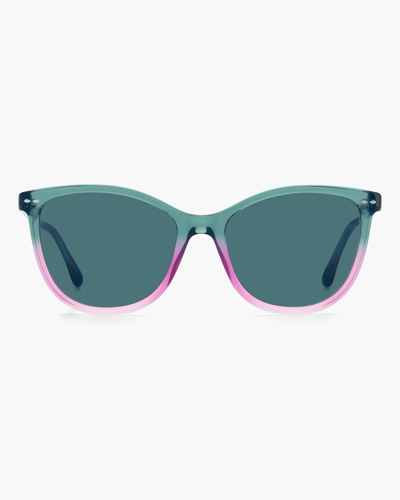 Shop Isabel Marant Rectangular Sunglasses In Teal Blue
