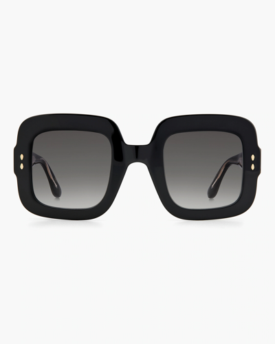 Shop Isabel Marant Square Sunglasses In Black