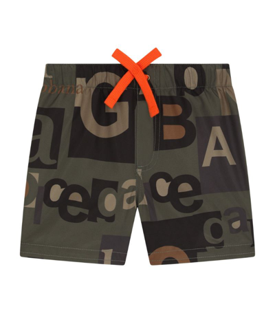 Shop Dolce & Gabbana Kids Logo Print Shorts In Multi