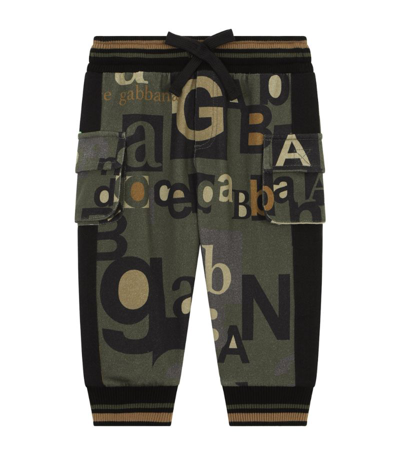Shop Dolce & Gabbana Kids Cotton Logo Print Sweatpants In Multi