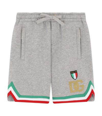 Shop Dolce & Gabbana Kids Cotton Athletic Shorts In Multi