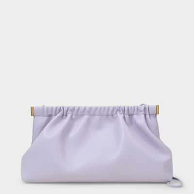 Shop Nanushka The Bar Clutch Bag In Purple