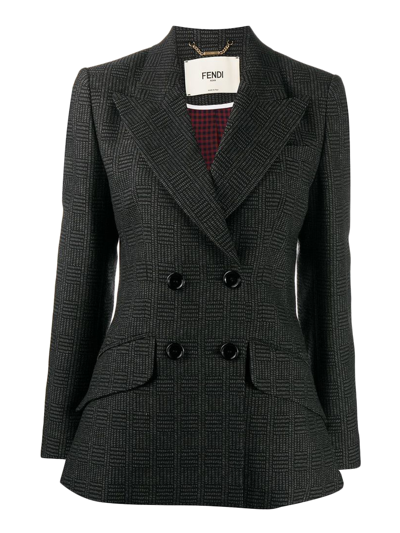 Shop Fendi Women's Jackets -  - In Grey Wool