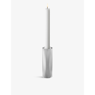 Shop Georg Jensen Bernadotte Stainless Steel Tealight And Candle Holder 14cm