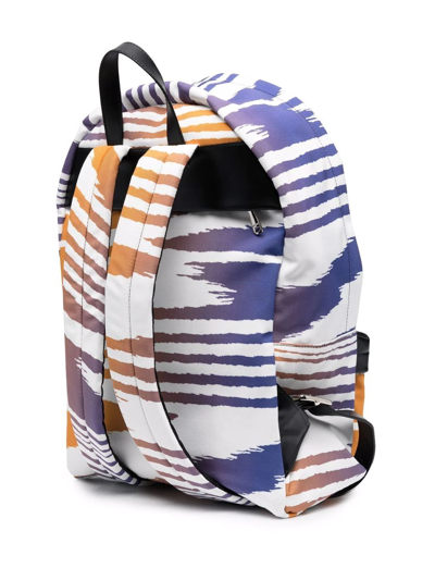 Shop Missoni Gradient Striped Pattern Backpack In Orange
