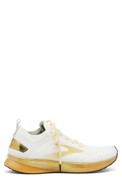 Shop Brooks Levitate 4 Running Shoe In White Gold