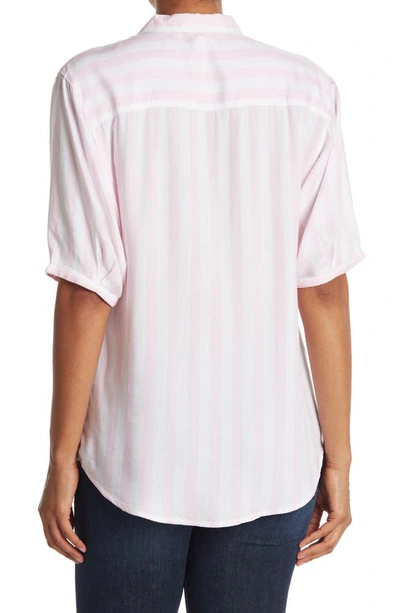 Shop Beachlunchlounge Better Late Short Sleeve Shirt In Pink Dream