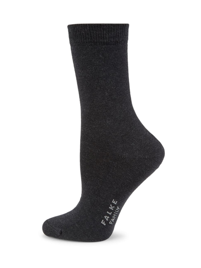 Shop Falke Women's Family Ankle Socks In Anthracite Melange