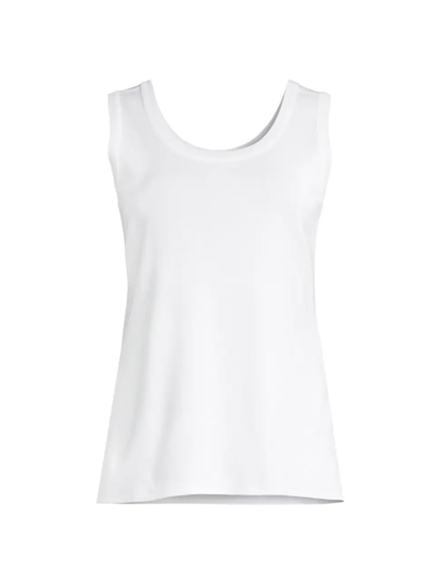 Shop Misook Women's Scoop Neck Knit Tank Top In White