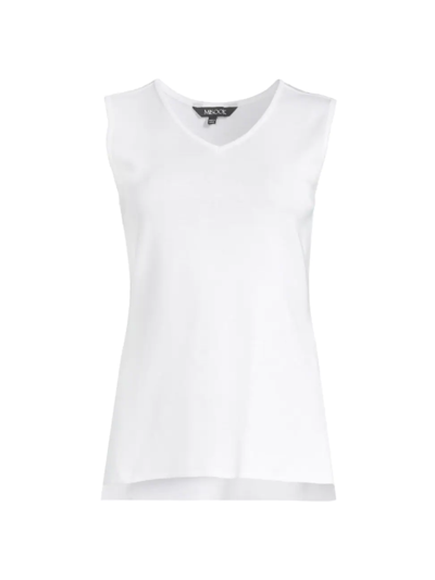 Shop Misook Women's Rib-knit Tank Top In White
