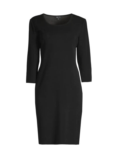 Shop Misook Women's Knit Sheath Dress In Black