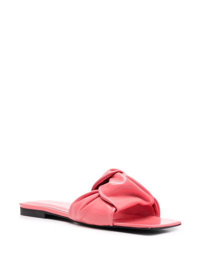 Shop By Far Lima Knot-strap Sandals In Rosa