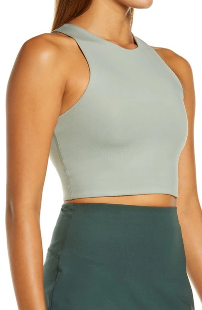 Shop Girlfriend Collective Dylan Longline Racerback Sports Bra In Agave