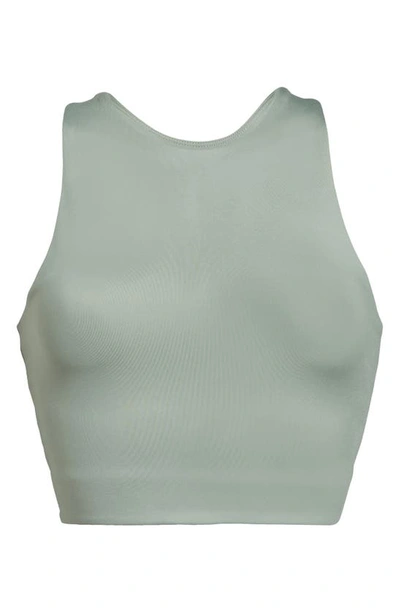 Shop Girlfriend Collective Dylan Longline Racerback Sports Bra In Agave