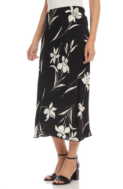 Shop Karen Kane Floral Bias Cut Midi Skirt