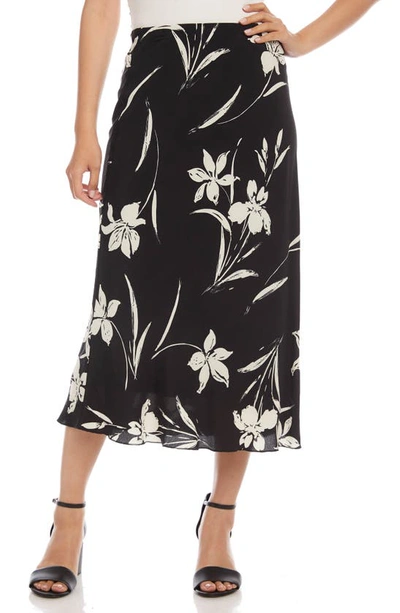 Shop Karen Kane Floral Bias Cut Midi Skirt