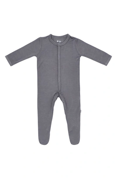 Shop Kyte Baby Snap Footie In Charcoal