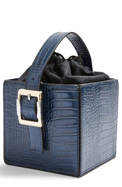 Shop Topshop Gracie Box Shoulder Bag In Blue