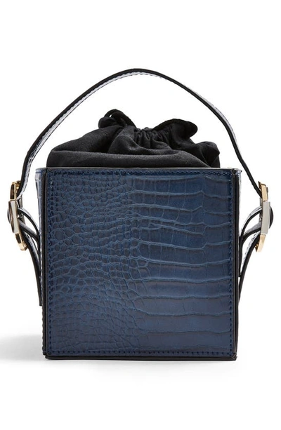 Shop Topshop Gracie Box Shoulder Bag In Blue