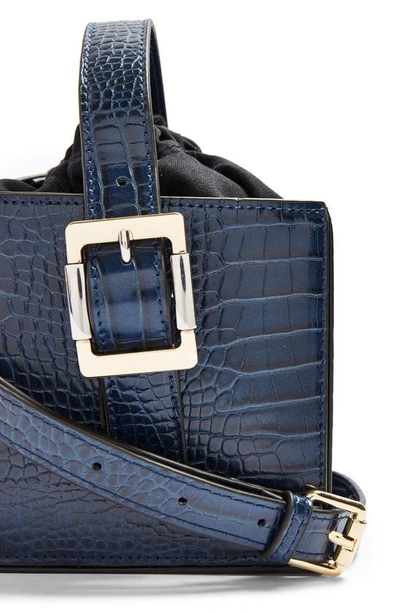 Shop Topshop Gracie Box Shoulder Bag In Blue