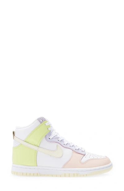 Shop Nike Dunk High Basketball Shoe In White/ Cashmere/ Lemon Twist