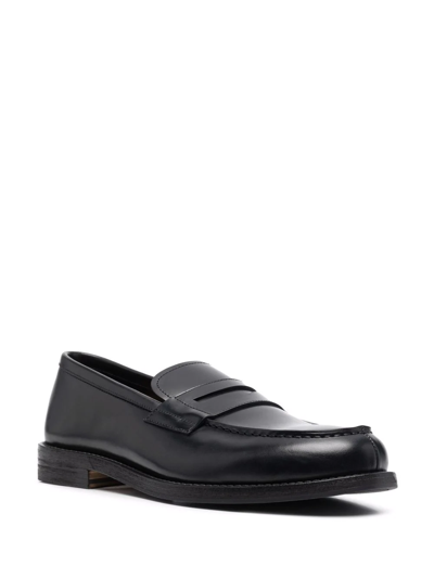 Shop Henderson Baracco Slip-on Leather Loafers In Schwarz