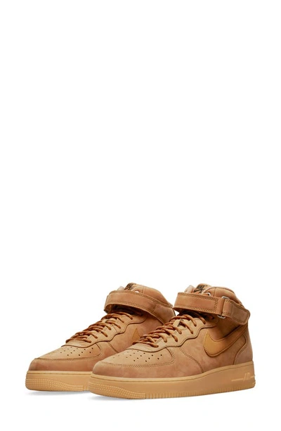 Shop Nike Air Force 1 Mid '07 Sneaker In Flax/ Wheat-brown