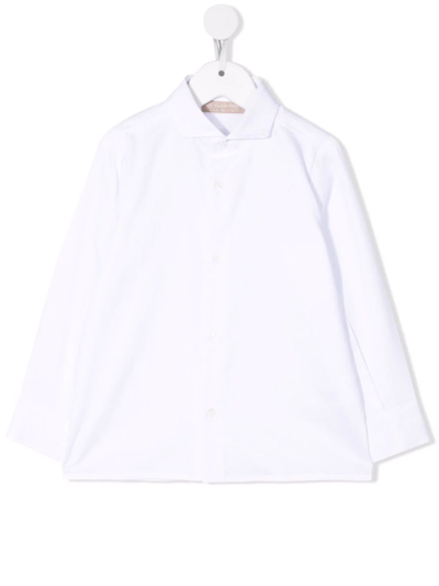 Shop La Stupenderia Classic Button-up Shirt In White