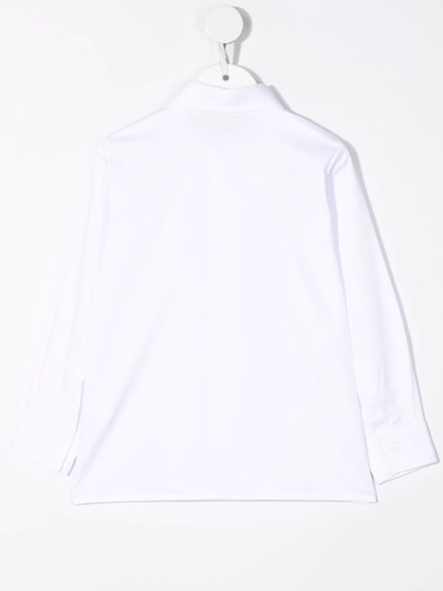 Shop La Stupenderia Classic Button-up Shirt In White