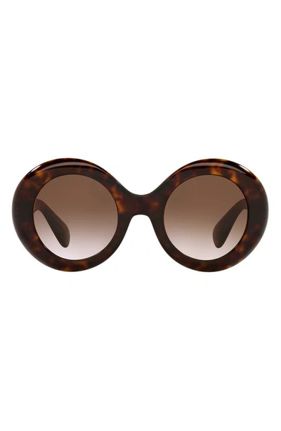 Shop Oliver Peoples Dejeanne 50mm Round Sunglasses In Dark Brown