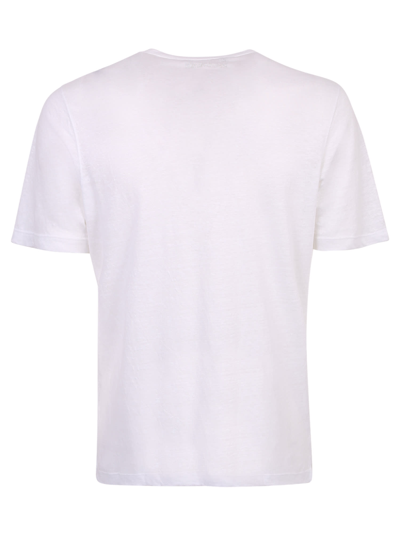 Shop Lardini Monocrom Linen T-shirt In White